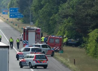 Ongeval op de A28 tussen Nunspeet en Harderwijk
