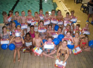 Alle kinderen geslaagd voor zwemdiploma