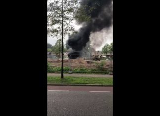 Olietank vat vlam bij graafwerkzaamheden