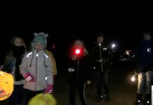 In het pikkedonker over het Hulshorsterzand