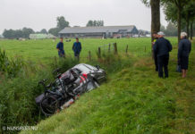 Auto in de sloot