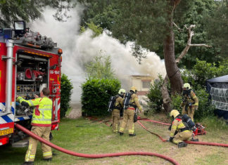 Stacaravan uitgebrand op camping De Witte Wieven