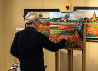 Ben Viegers, schilderen in het Noord-Veluws museum