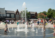Fonteinen op Marktplein Nunspeet drooggevallen door Technische Storing