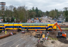Werkzaamheden aan het spoor bij Nunspeet