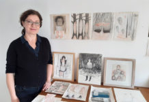 Poëtische tekeningen van Tamara Jungnickel bij Galerie Ingrid Slaa