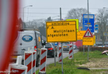 F.A. Molijnlaan tussen stationsplein en Spoorlaan afgesloten op 27 t/m 29 augustus