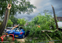 Hevige onweersbuien en stormschade in de gemeente Nunspeet