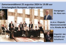 Zesde Zomeravonddienst in Driestwegkerk