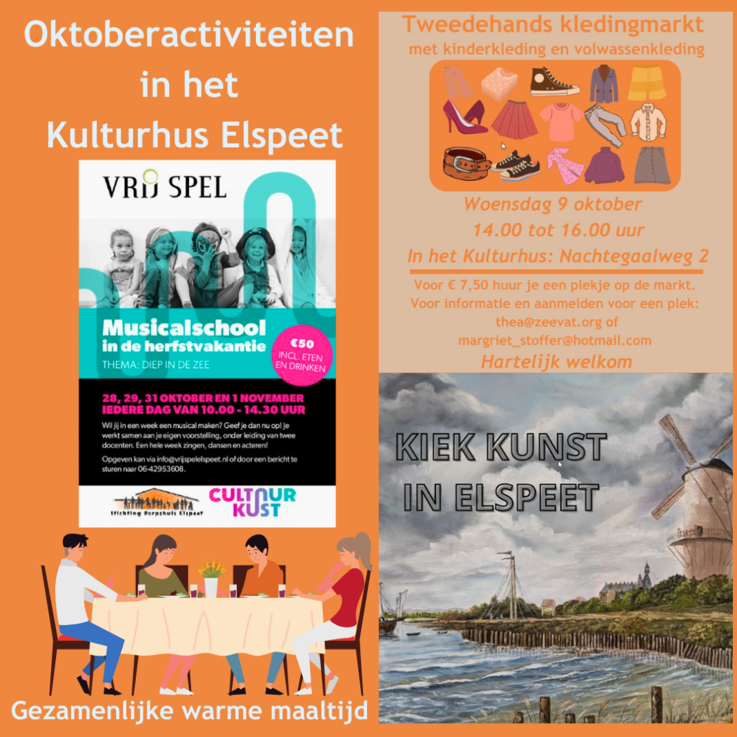 Oktoberactiviteiten in het Kulturhus Elspeet Nunspeet.nu