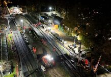 Nachtelijke werkzaamheden bij station Nunspeet