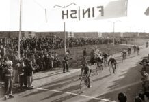 Etappefinish van de Ronde van Nederland eindigt in Nunspeet (1955)