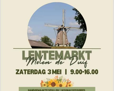 Lentemarkt bij Molen De Duif op zaterdag 3 mei