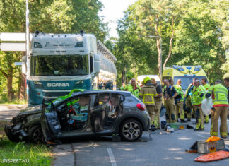 Ernstig ongeval op N310 bij Vierhouten: weg urenlang afgesloten