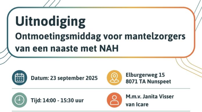 Ontmoetingsmiddag voor mantelzorgers van een naaste met NAH