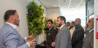 Belangrijke delegatie uit de Golfregio bezoekt CO2Wall in Nunspeet