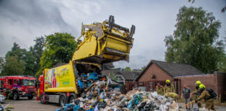 Rook in vuilniswagen Nunspeet snel onder controle