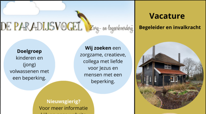 Vacature bij Zorg- en logeerboerderij De Paradijsvogel: begeleider en invalkracht gezocht