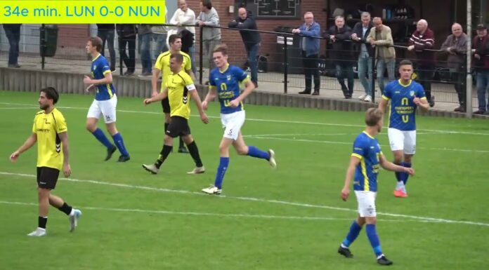 Lunteren verslaat Nunspeet met wereldgoal van Lucas Veenendaal