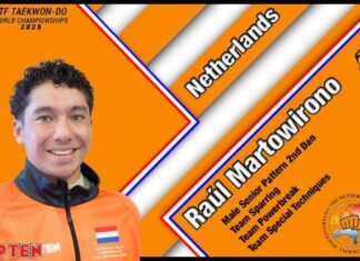Nunspeetse Raúl Martowirono naar WK Taekwon-Do in Kroatië