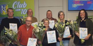 Zeven leden van vv Nunspeet onderscheiden voor bijzondere verdiensten