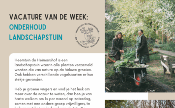 Vrijwilligers gezocht voor onderhoud Landschapstuin bij Heemtuin de Heimanshof