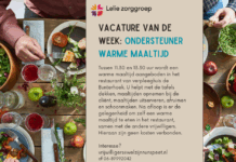 Lelie zorggroep zoekt vrijwillige ondersteuner warme maaltijd voor verpleeghuis De Bunterhoek